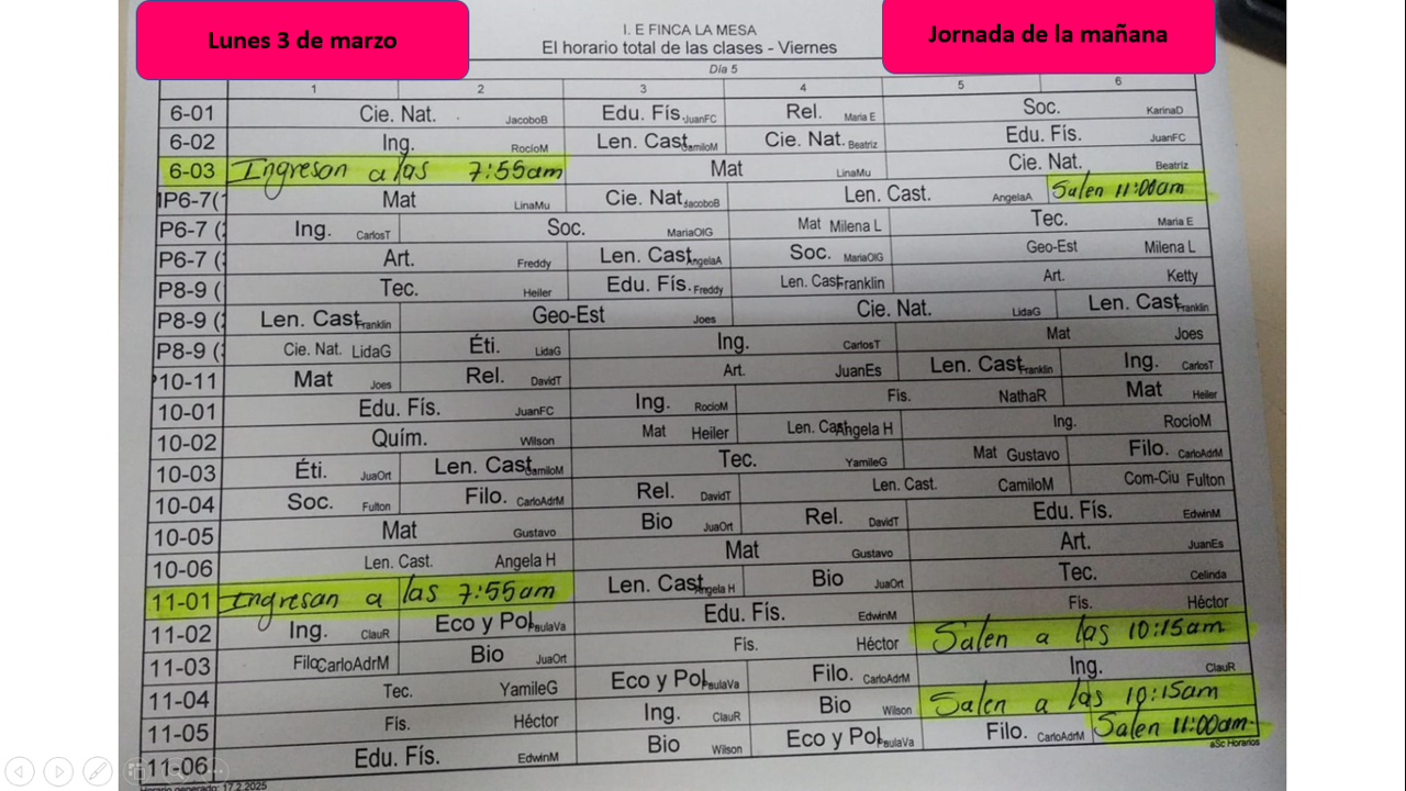3 de marzo mañana